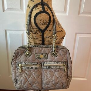 Anna Klein Nylon & Faux Leather Purse